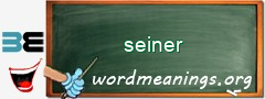 WordMeaning blackboard for seiner